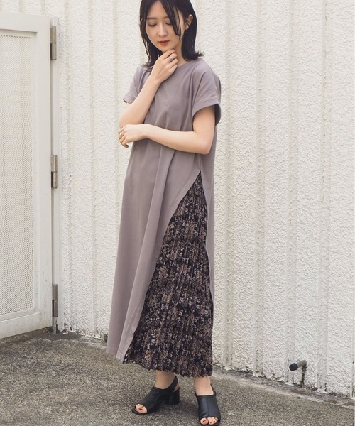 tiptop（ティップトップ）の「プリーツ切り替えロングワンピース（ワンピース・レディース・ブラック/ベージュ/ブラウン/アイボリー/グレイッシュベージュ/A/B/C/D/E・FREE）」の18枚目の写真