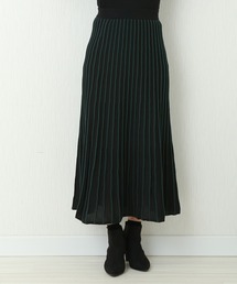 n'ee-ne | 12Gストライプニットプリーツスカート(スカート)