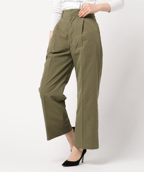 STYLEBLOCK(スタイルブロック)の「シャークスキンハイウエストワイドパンツ(その他パンツ・レディース・ブラック/ベージュ/ブラウン/カーキ・M)」の4枚目の写真
