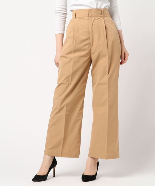 STYLEBLOCK(スタイルブロック)の「シャークスキンハイウエストワイドパンツ(その他パンツ・レディース・ブラック/ベージュ/ブラウン/カーキ・M)」の8枚目の写真