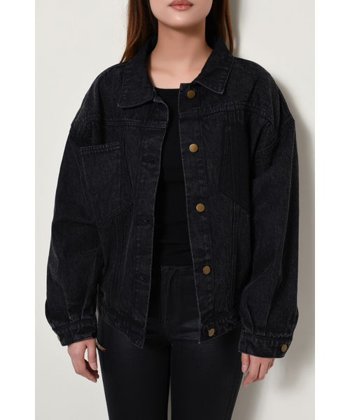 EGOIST(エゴイスト)の「ワイドスリーブデニムジャケット(デニムジャケット・レディース・ブラック/ブルー・FREE)」の19枚目の写真