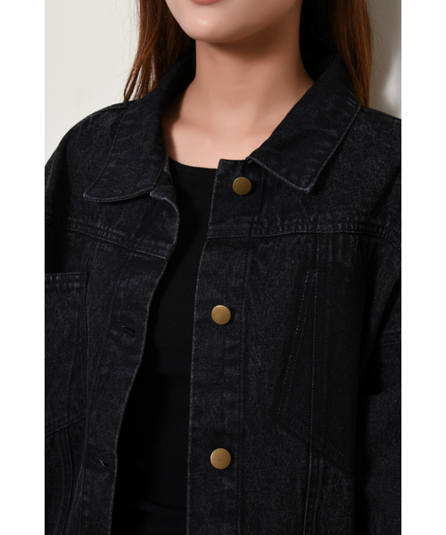 EGOIST(エゴイスト)の「ワイドスリーブデニムジャケット(デニムジャケット・レディース・ブラック/ブルー・FREE)」の21枚目の写真