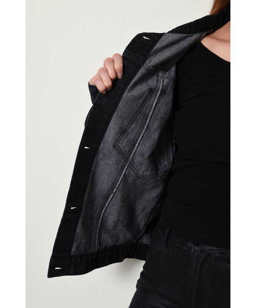 EGOIST(エゴイスト)の「ワイドスリーブデニムジャケット(デニムジャケット・レディース・ブラック/ブルー・FREE)」の22枚目の写真