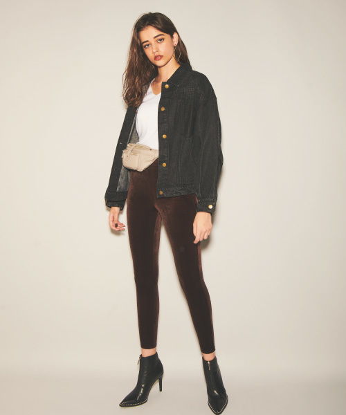 EGOIST(エゴイスト)の「ワイドスリーブデニムジャケット(デニムジャケット・レディース・ブラック/ブルー・FREE)」の7枚目の写真