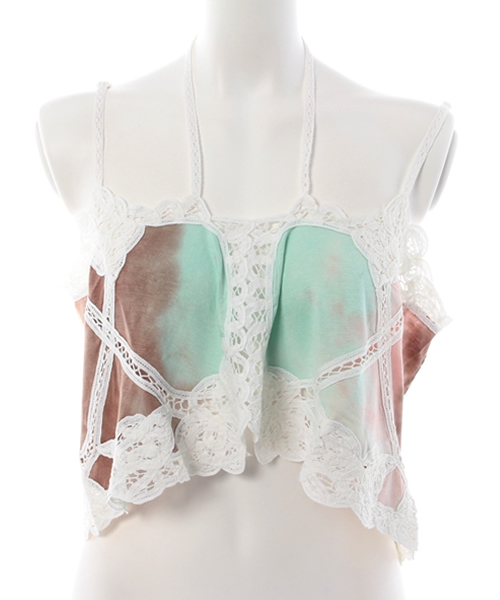 Kastane（カスタネ）の「【Kastane】タイダイレースキャミ（タンクトップ・レディース・ピンク/グリーン・FREE）」の12枚目の写真