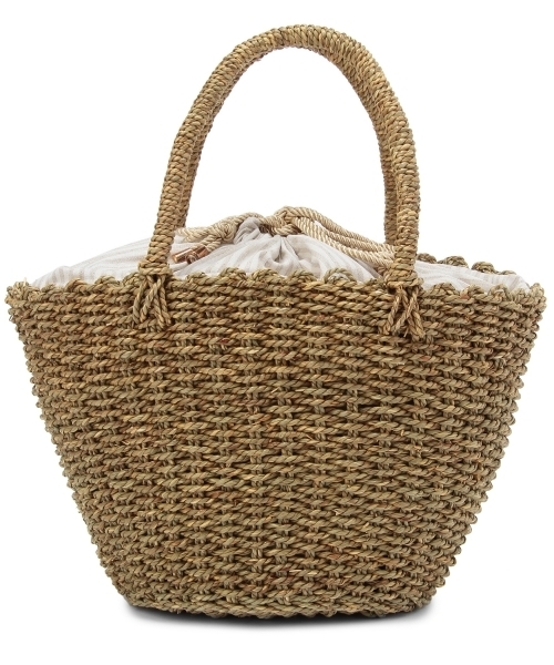 BEAUTY&YOUTH UNITED ARROWS（ビューティーアンドユースユナイテッドアローズ）の「BYBC ボーダーキンチャクバスケット ◆（かごバッグ・レディース・ベージュ/ネイビー・フリー）」の2枚目の写真