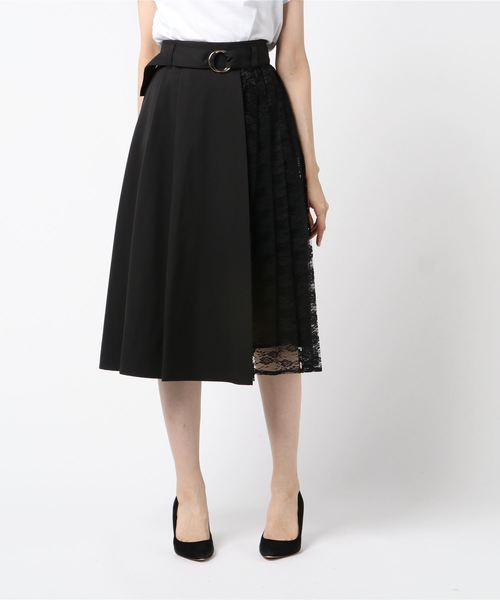 one way（ワンウェイ）の「サイドレースプリーツスカート