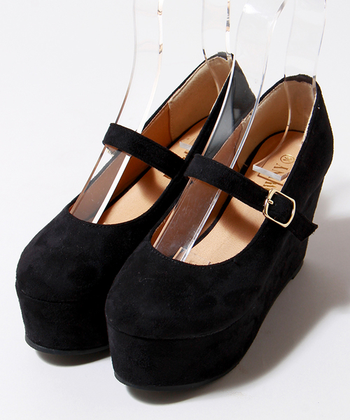 WEGO（ウィゴー）の「WEGO/スエードタッチパンプス（パンプス・レディース・ブラック/キャメル/ピンク/ワイン/ネイビー・23.5cm/24.5cm）」の6枚目の写真