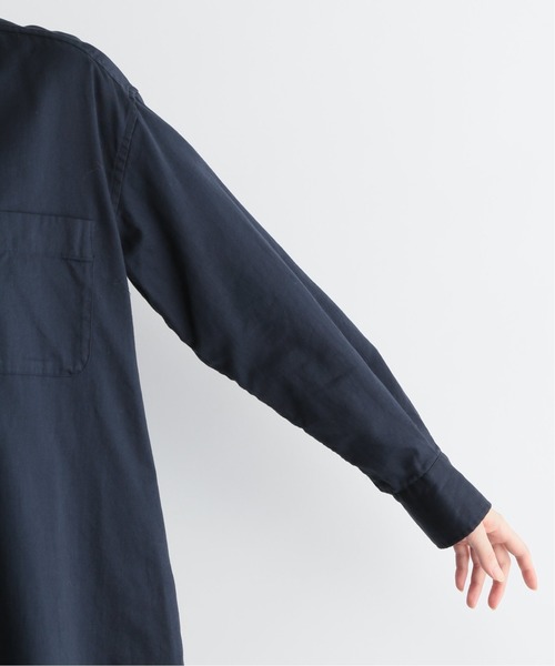 JOURNAL STANDARD LUXE(ジャーナルスタンダード ラックス)の「マットサテンストライプ シャツワンピース(ワンピース・レディース・ネイビー/ブラウン・SMALL/MEDIUM)」の15枚目の写真