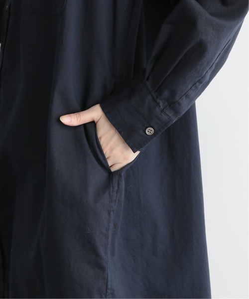 セール】マットサテンストライプ シャツワンピース（ワンピース