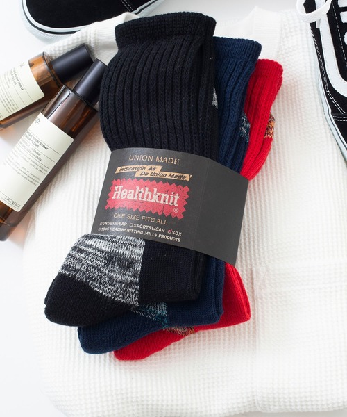 Healthknit（ヘルスニット）の「ギフトにもぴったり！【Healthknit】3足セットヘビーウェイトロングソックス クルーソックス 3PACK SET SOCKS（ソックス/靴下・メンズ・ホワイト/マルチ/アイボリー/オフホワイト/スモーク/その他/その他1/その他2/ホワイト系その他/ホワイト系その他2/その他3/その他4/その他5/その他6/その他7/その他8/その他14/その他13/その他16/その他15/ホワイト系その他3/その他17/ブラック/その他18/その他19・M/S/FREE）」の17枚目の写真