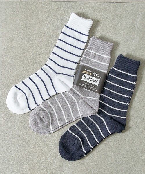 Healthknit（ヘルスニット）の「ギフトにもぴったり！【Healthknit】3足セットヘビーウェイトロングソックス クルーソックス 3PACK SET SOCKS（ソックス/靴下・メンズ・ホワイト/マルチ/アイボリー/オフホワイト/スモーク/その他/その他1/その他2/ホワイト系その他/ホワイト系その他2/その他3/その他4/その他5/その他6/その他7/その他8/その他14/その他13/その他16/その他15/ホワイト系その他3/その他17/ブラック/その他18/その他19・M/S/FREE）」の18枚目の写真