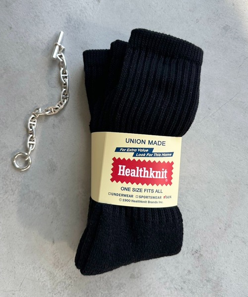 Healthknit（ヘルスニット）の「ギフトにもぴったり！【Healthknit】3足セットヘビーウェイトロングソックス クルーソックス 3PACK SET SOCKS（ソックス/靴下・メンズ・ホワイト/マルチ/アイボリー/オフホワイト/スモーク/その他/その他1/その他2/ホワイト系その他/ホワイト系その他2/その他3/その他4/その他5/その他6/その他7/その他8/その他14/その他13/その他16/その他15/ホワイト系その他3/その他17/ブラック/その他18/その他19・M/S/FREE）」の7枚目の写真