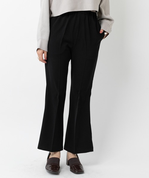 mystic(ミスティック)の「イージーセンタープレスパンツ /セットアップ(スラックス・レディース・カーキ/グレー/ベージュ/ブラック・1/2)」の2枚目の写真