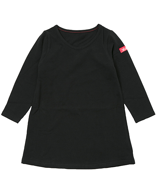X-girl Stages（エックスガールステージス）の「SOLID L/S DRESS (12M～3T)/ ワンピース（ワンピース・キッズ・ブラック/アッシュ/ピンク・12M/3T/2T）」の2枚目の写真