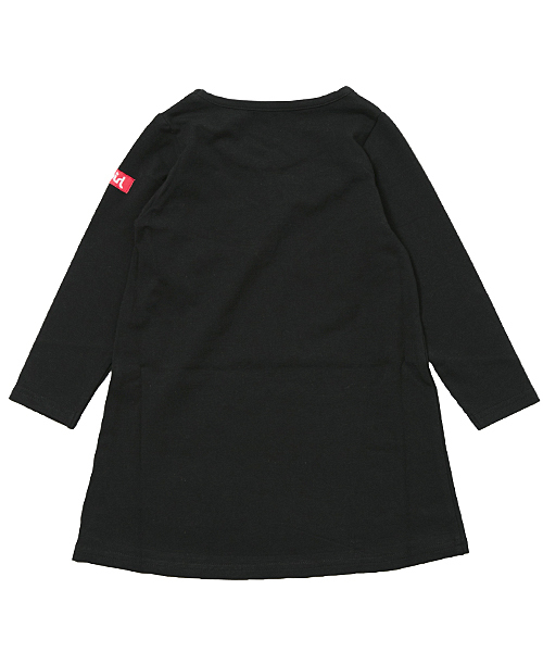 X-girl Stages（エックスガールステージス）の「SOLID L/S DRESS (12M～3T)/ ワンピース（ワンピース・キッズ・ブラック/アッシュ/ピンク・12M/3T/2T）」の4枚目の写真
