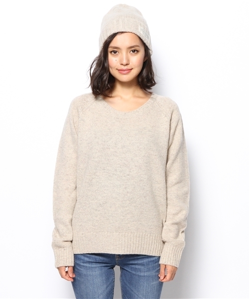 goa(ゴア)の「シェットランドウール 帽子付きプルオーバー(ニット/セーター・レディース・グレー/ブラウン/ベージュ/マスタード・FREE)」の10枚目の写真