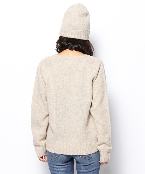 goa(ゴア)の「シェットランドウール 帽子付きプルオーバー(ニット/セーター・レディース・グレー/ブラウン/ベージュ/マスタード・FREE)」の12枚目の写真