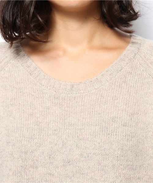 goa(ゴア)の「シェットランドウール 帽子付きプルオーバー(ニット/セーター・レディース・グレー/ブラウン/ベージュ/マスタード・FREE)」の6枚目の写真