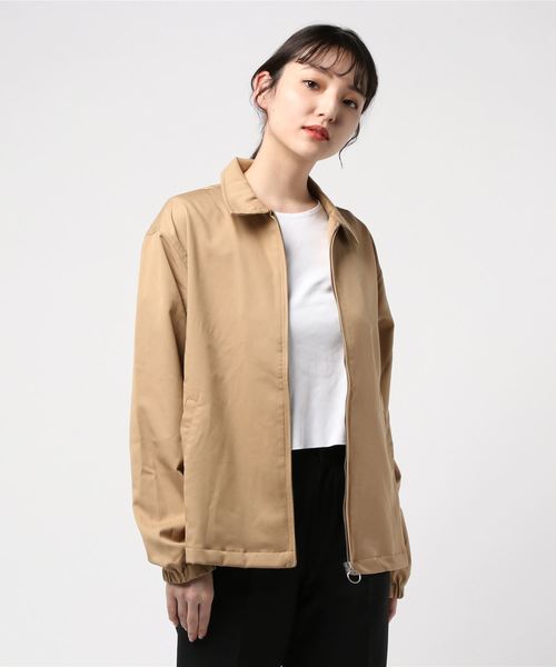 Salong hameu（サロン ハミュー）の「T/Rストレッチ ジップアップ ブルゾン メンズ レディース（ブルゾン・メンズ・ベージュ/ブラック/ベージュ系その他2/ブラウン/ベージュ系その他・L/M）」の8枚目の写真