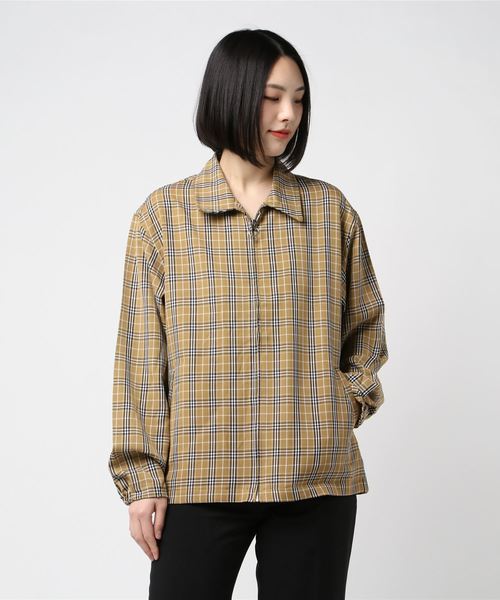 Salong hameu（サロン ハミュー）の「T/Rストレッチ ジップアップ ブルゾン メンズ レディース（ブルゾン・メンズ・ベージュ/ブラック/ベージュ系その他2/ブラウン/ベージュ系その他・L/M）」の10枚目の写真