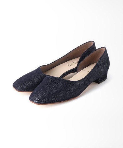 LE TALON（ルタロン）の「スクエアサイドオープンフラット（パンプス・レディース・ネイビー/シルバー/ブラック系その他/ホワイト/イエロー・23cm/23.5cm/24cm/24.5cm/25cm/22.5cm/22cm）」の3枚目の写真