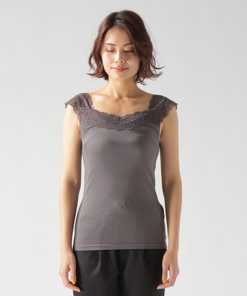 BAYFLOW（ベイフロー）の「レースツキタンクトップ（タンクトップ・レディース・ブルー/チャコール/アイボリー・SMALL/MEDIUM）」の4枚目の写真
