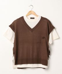RAG MACHINE | 【RAG MACHINE】ニットベストレイヤード (Tシャツ/カットソー)
