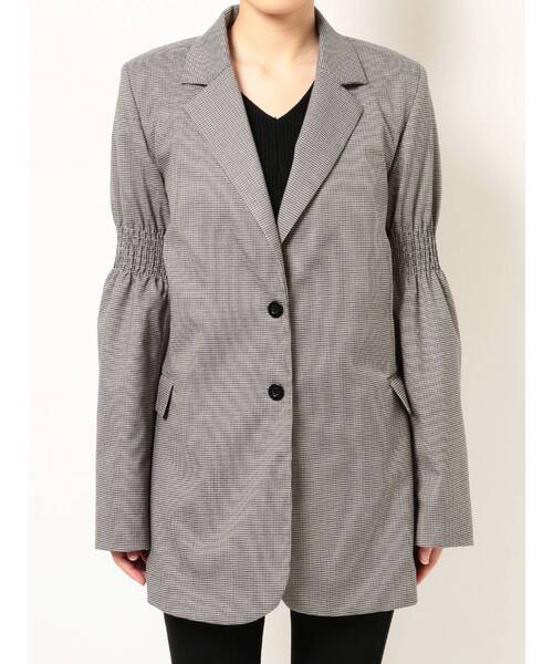 EMODA（エモダ）の「シャーリングスリーブジャケット（テーラードジャケット・レディース・ブラウン/その他/その他1・FREE）」の2枚目の写真