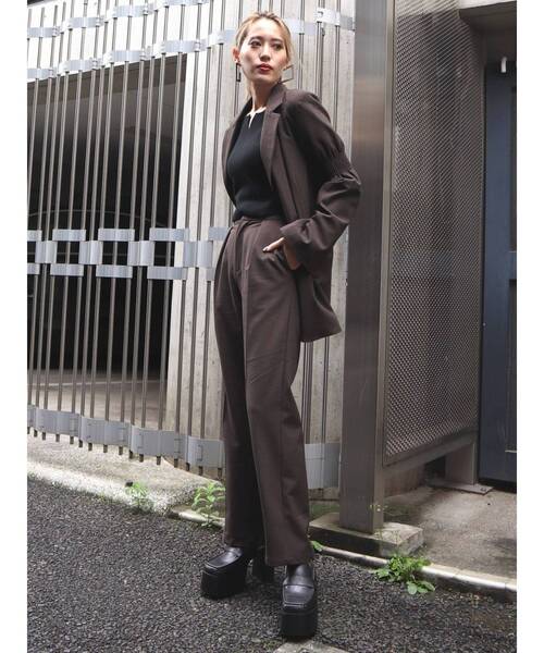 EMODA（エモダ）の「シャーリングスリーブジャケット（テーラードジャケット・レディース・ブラウン/その他/その他1・FREE）」の12枚目の写真