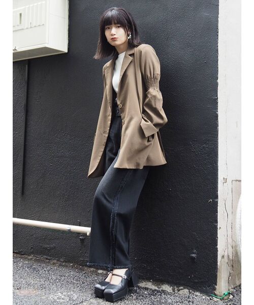 EMODA（エモダ）の「シャーリングスリーブジャケット（テーラードジャケット・レディース・ブラウン/その他/その他1・FREE）」の15枚目の写真