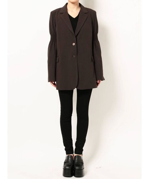 EMODA（エモダ）の「シャーリングスリーブジャケット（テーラードジャケット・レディース・ブラウン/その他/その他1・FREE）」の17枚目の写真