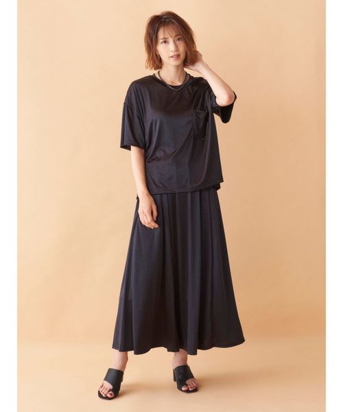 Now me. by NYLON JAPAN(ナウミーバイナイロンジャパン)の「【安田美沙子コラボ】オーバーサイズTシャツ(Tシャツ/カットソー・レディース・ホワイト/ブラック・FREE)」の13枚目の写真