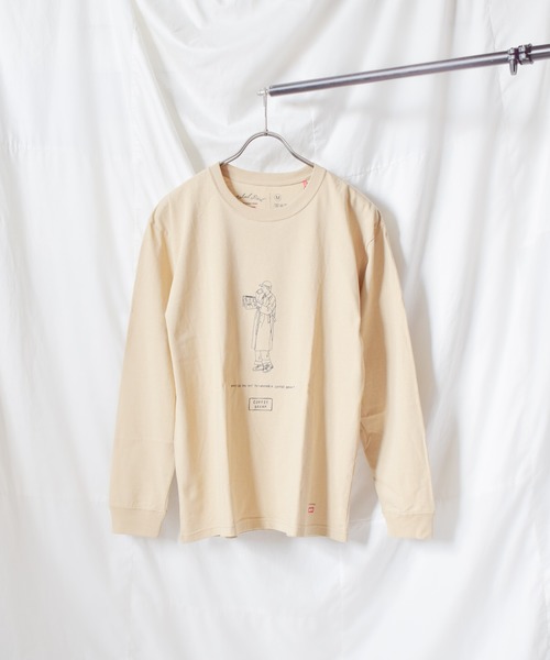 Naked Rust and other POEMS(ネイキッドラストアンドアザーポエムス)の「《Naked Rust and other POEMS》手書きプリント 長袖カットソー(Tシャツ/カットソー・レディース・ブラック/ホワイト/ベージュ・LARGE/MEDIUM)」の3枚目の写真
