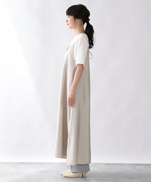 LOWRYS FARM（ローリーズファーム）の「レーヨンバックリボンキャミワンピース　894677（ワンピース・レディース・チャコールグレー/ブラウン/イエロー/レッド/アイボリー・FREE）」の9枚目の写真
