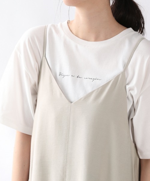 LOWRYS FARM（ローリーズファーム）の「レーヨンバックリボンキャミワンピース　894677（ワンピース・レディース・チャコールグレー/ブラウン/イエロー/レッド/アイボリー・FREE）」の11枚目の写真