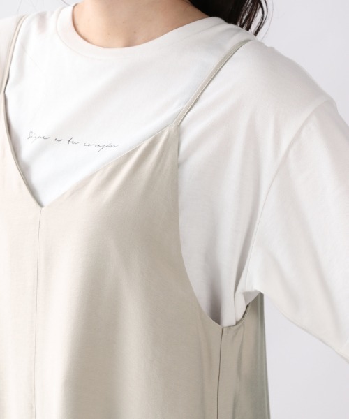 LOWRYS FARM（ローリーズファーム）の「レーヨンバックリボンキャミワンピース　894677（ワンピース・レディース・チャコールグレー/ブラウン/イエロー/レッド/アイボリー・FREE）」の12枚目の写真