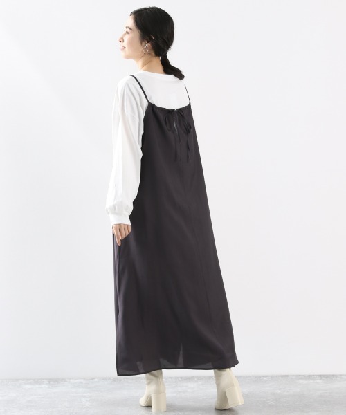 LOWRYS FARM（ローリーズファーム）の「レーヨンバックリボンキャミワンピース　894677（ワンピース・レディース・チャコールグレー/ブラウン/イエロー/レッド/アイボリー・FREE）」の22枚目の写真