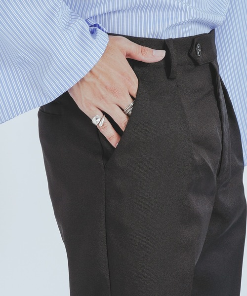 epnok(エプノック)の「ツイルテーパードパンツ/スラックス(SET UP)(その他パンツ・メンズ・ブラック/ダークブラウン/ダークグレー・MEDIUM/LARGE)」の6枚目の写真