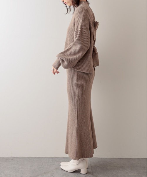 natural couture（ナチュラルクチュール）の「【WEB限定】セットアップガーリーニットワンピース（ワンピース・レディース・ダークブラウン/モカ/ブラウン系その他/ナチュラル/アイボリー・FREE）」の7枚目の写真