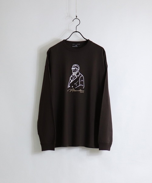 ILL'S(イルズ)の「ILL'S / イルズ サングラスイラストビッグロンT(Tシャツ/カットソー・メンズ・ホワイト/ブラック/ベージュ/ブラウン/ミント/ホワイト系その他・M/L)」の4枚目の写真