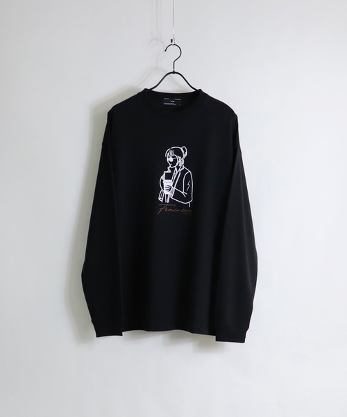 ILL'S(イルズ)の「ILL'S / イルズ サングラスイラストビッグロンT(Tシャツ/カットソー・メンズ・ホワイト/ブラック/ベージュ/ブラウン/ミント/ホワイト系その他・M/L)」の3枚目の写真
