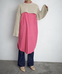 SEA | コットン クロップド ミックスニット(ニット/セーター)