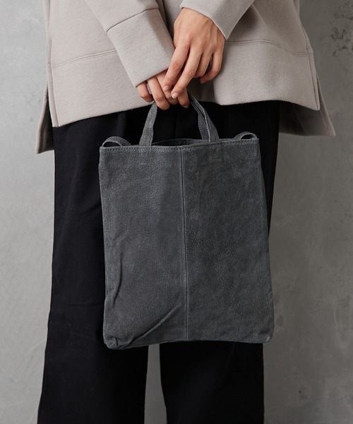 PUAL CE CIN(ピュアルセシン)の「PIGSUEDE TOTE SHOULDER/スエードトートショルダーバッグ(ショルダーバッグ・レディース・グレー/カーキ/イエロー・FREE)」の11枚目の写真
