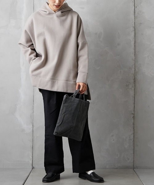 PUAL CE CIN(ピュアルセシン)の「PIGSUEDE TOTE SHOULDER/スエードトートショルダーバッグ(ショルダーバッグ・レディース・グレー/カーキ/イエロー・FREE)」の5枚目の写真