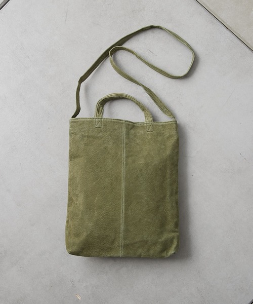 PUAL CE CIN(ピュアルセシン)の「PIGSUEDE TOTE SHOULDER/スエードトートショルダーバッグ(ショルダーバッグ・レディース・グレー/カーキ/イエロー・FREE)」の16枚目の写真