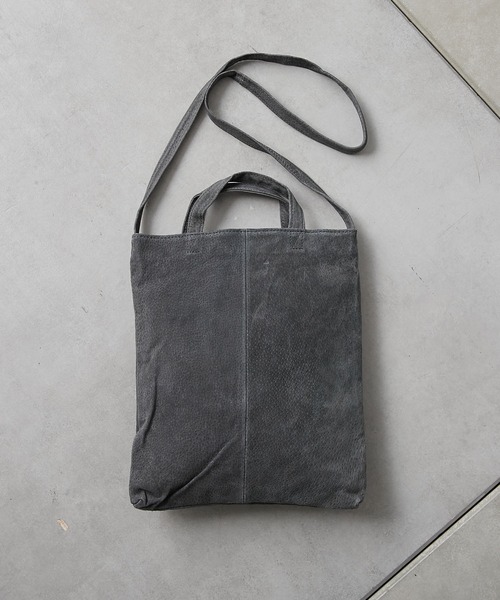 PUAL CE CIN(ピュアルセシン)の「PIGSUEDE TOTE SHOULDER/スエードトートショルダーバッグ(ショルダーバッグ・レディース・グレー/カーキ/イエロー・FREE)」の9枚目の写真