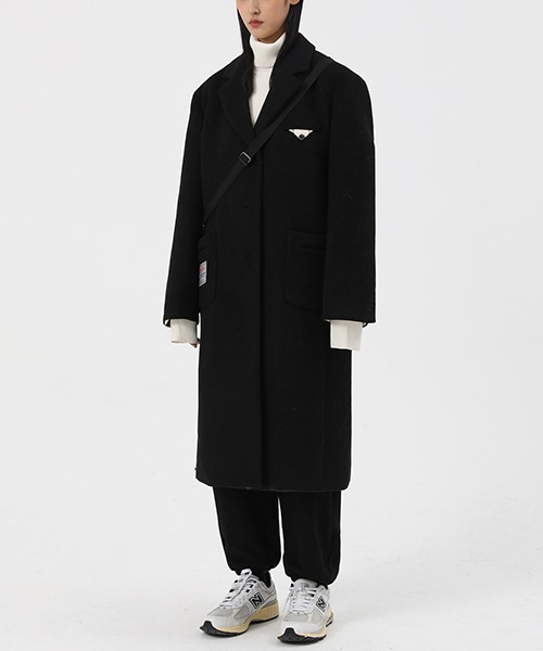 MASONPRINCE（メイソンプリンス）の「【MASONPRINCE】Design pocket chester coat  DY2001（チェスターコート・メンズ・ブラック/ベージュ・L/S/M）」の10枚目の写真