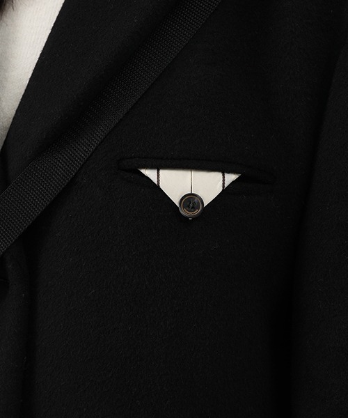MASONPRINCE（メイソンプリンス）の「【MASONPRINCE】Design pocket chester coat  DY2001（チェスターコート・メンズ・ブラック/ベージュ・L/S/M）」の12枚目の写真