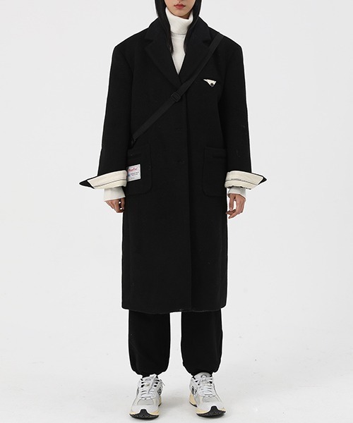 MASONPRINCE（メイソンプリンス）の「【MASONPRINCE】Design pocket chester coat  DY2001（チェスターコート・メンズ・ブラック/ベージュ・L/S/M）」の15枚目の写真